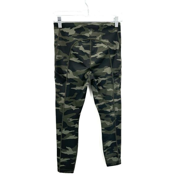 ATHLETA Ultimate 7/8 Tight High Rise Green Gray Camo Ankle Leggings Size Small - Picture 4 of 10